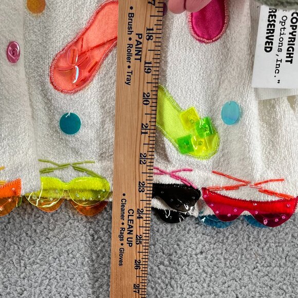 Design Option by Philip & Jane Gordon Flip-Flops Sunglasses Cardigan Sweater XL - Picture 7 of 7